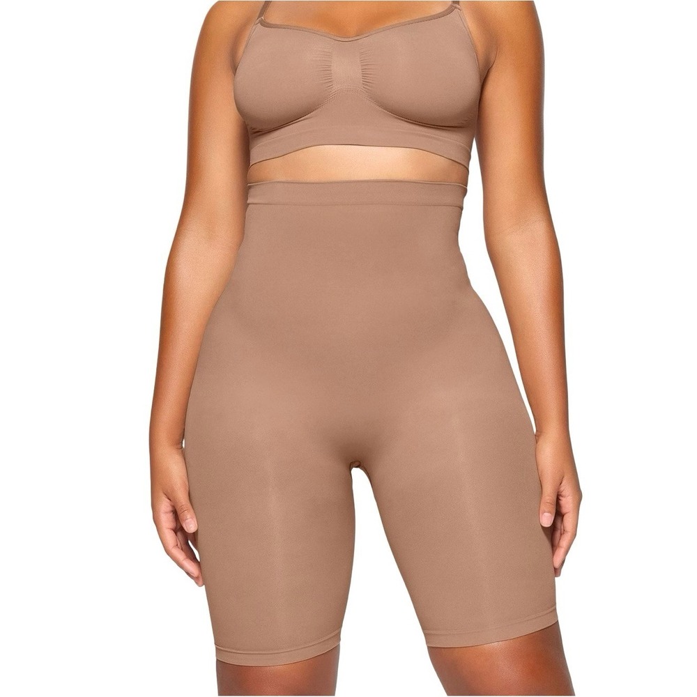Skims Body High Waist Short Sienna Brown Shapewear Womens Plus Size 3XL New